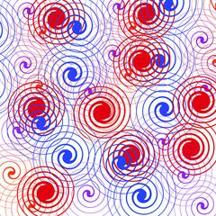 Abstract colored swirls on a white background