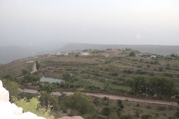 Fototapeta na wymiar panoramic view of the village in Mountains 