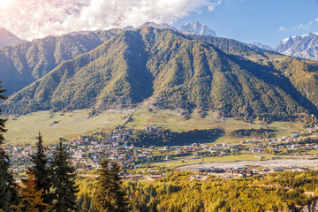 Caucasian landscape in Upper Svaneti, Georgia