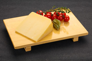 Hard parmesan cheese piece