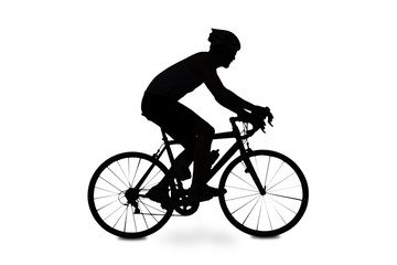 Obraz na płótnie Canvas Cycling silhouette people