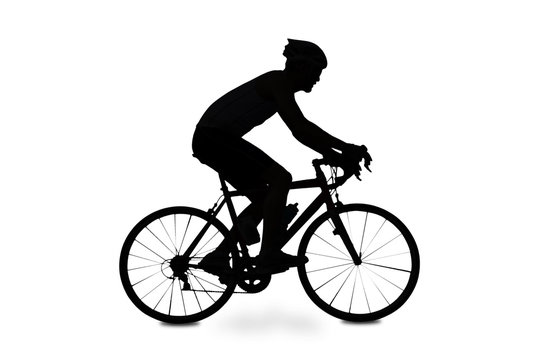 Cycling silhouette people