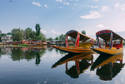 Boats Kashmir, India, boat trip, shikara
