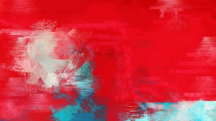 brush painted background with crimson, silver and teal blue color