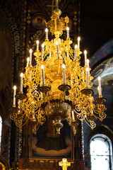 chandelier in church