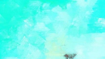 brush painted background with aqua marine, pale turquoise and bright turquoise color