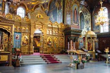 Fototapeta na wymiar interior of st vitus cathedral in prague