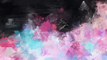 brush painting with very dark blue, thistle and very dark pink background-color