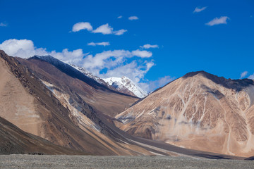 Fototapeta premium View of majestic rocky mountains in Indian Himalayas, Ladakh region, India. Nature and travel concept