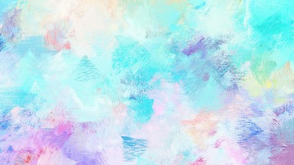 artistic illustration painting with lavender, turquoise and sky blue colors. use it as creative background or texture