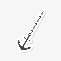 Anchor sticker. Simple illustration of anchor icon for web