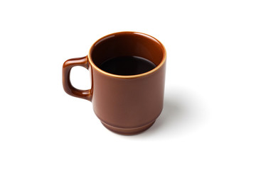 ホット コーヒー ブラック 白背景
