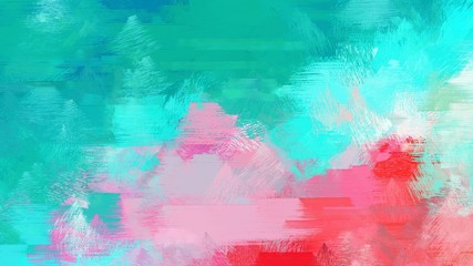 beautiful brushed pastel magenta, light sea green and sky blue color background