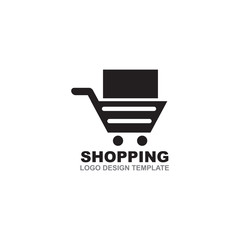 Shopping cart logo design vector template