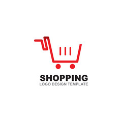 Shopping cart logo design vector template