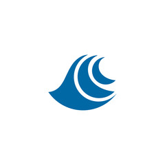 Wave icon logo design vector template