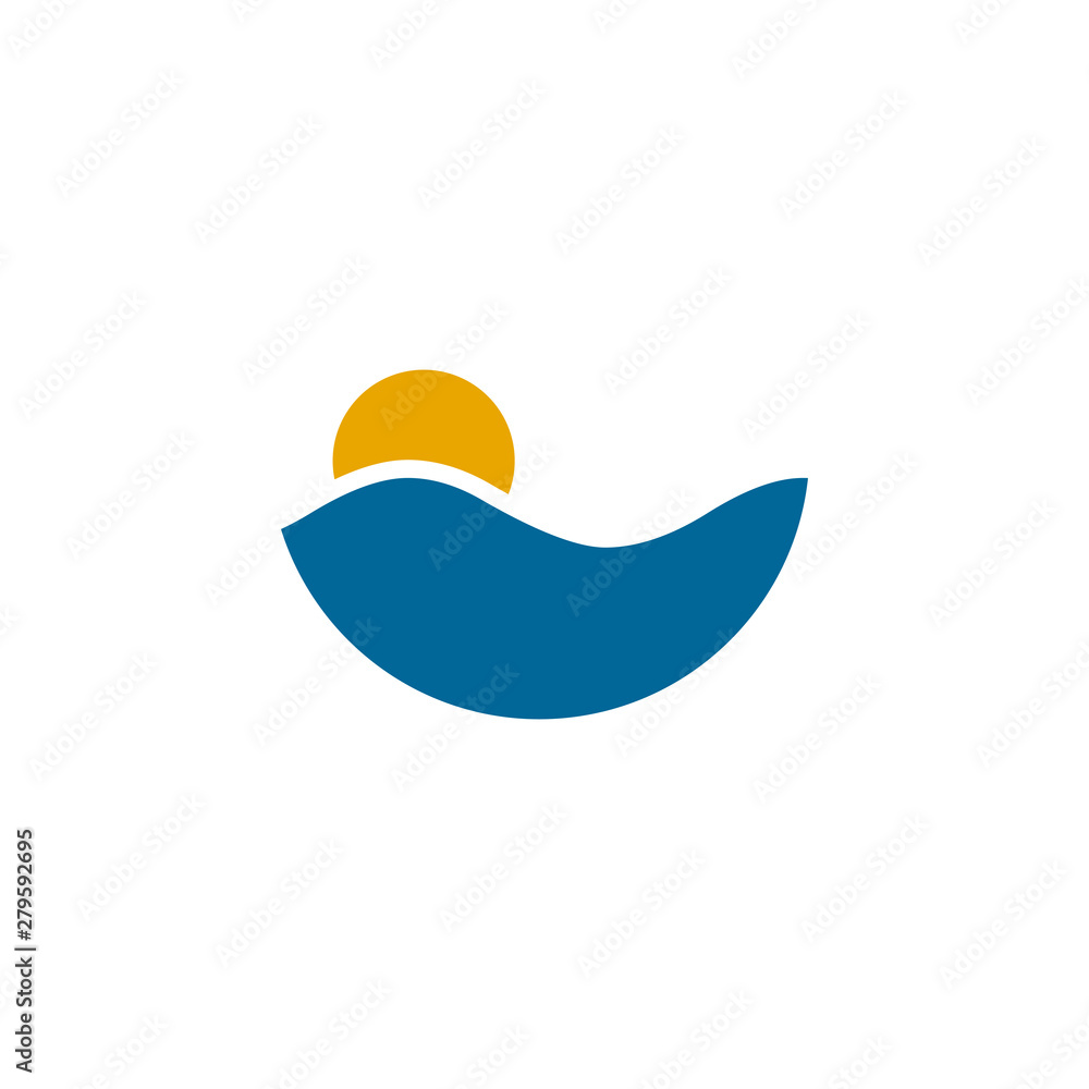 Canvas Prints wave icon logo design vector template