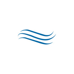 Wave icon logo design vector template