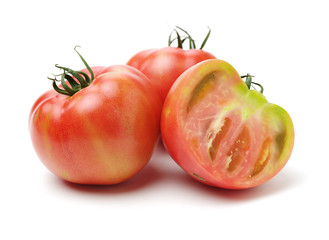 fresh tomato isolated on white background
