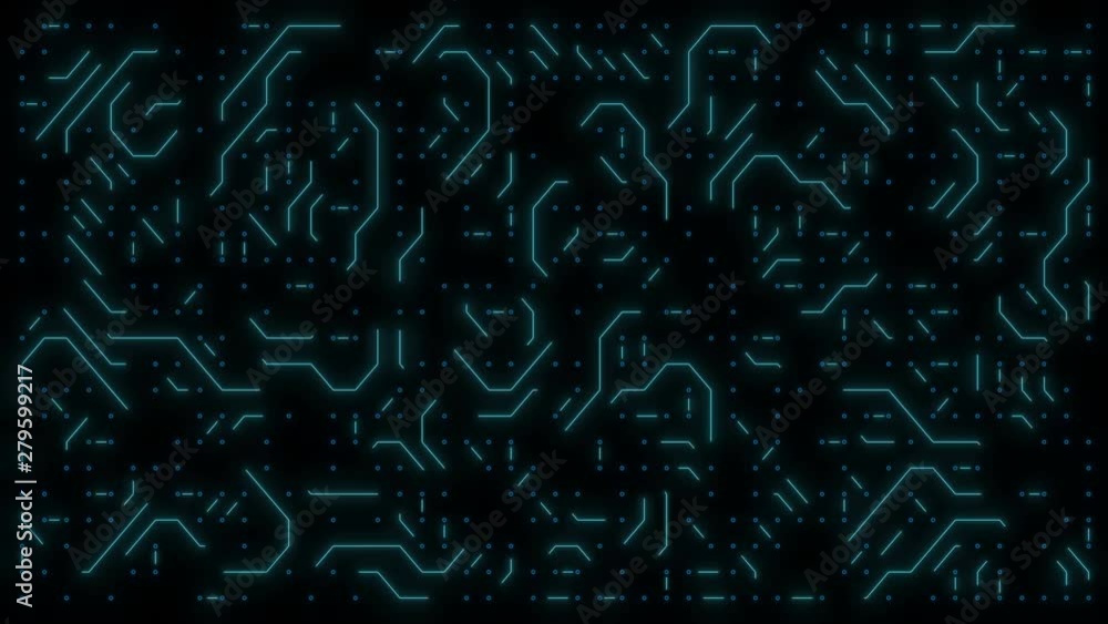 Poster circuit board background. animated circuit board, seamlessly loopable. perfectly usable as a backgro