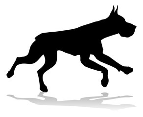 Fototapeta premium A detailed animal silhouette of a pet dog