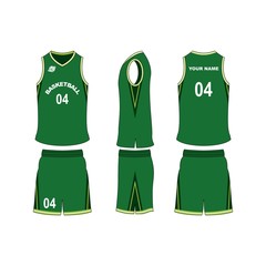 Basketball jersey set template collection.