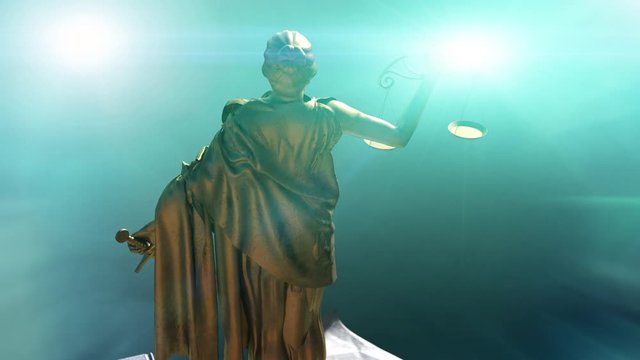 lady justice statue 3d render