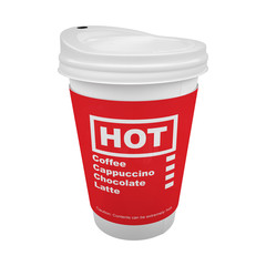 Coffee Take Away Paper Cup Isolated