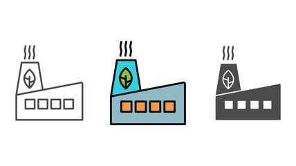 Obraz premium Factory vector icon sign symbol