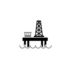 Oil rig related icon on background for graphic and web design. Simple illustration. Internet concept symbol for website button or mobile app.