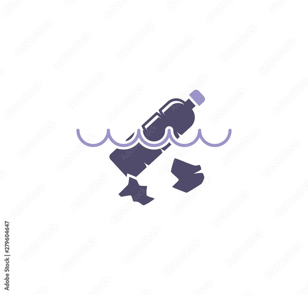 Poster plastic related icon on background for graphic and web design. simple illustration. internet concept