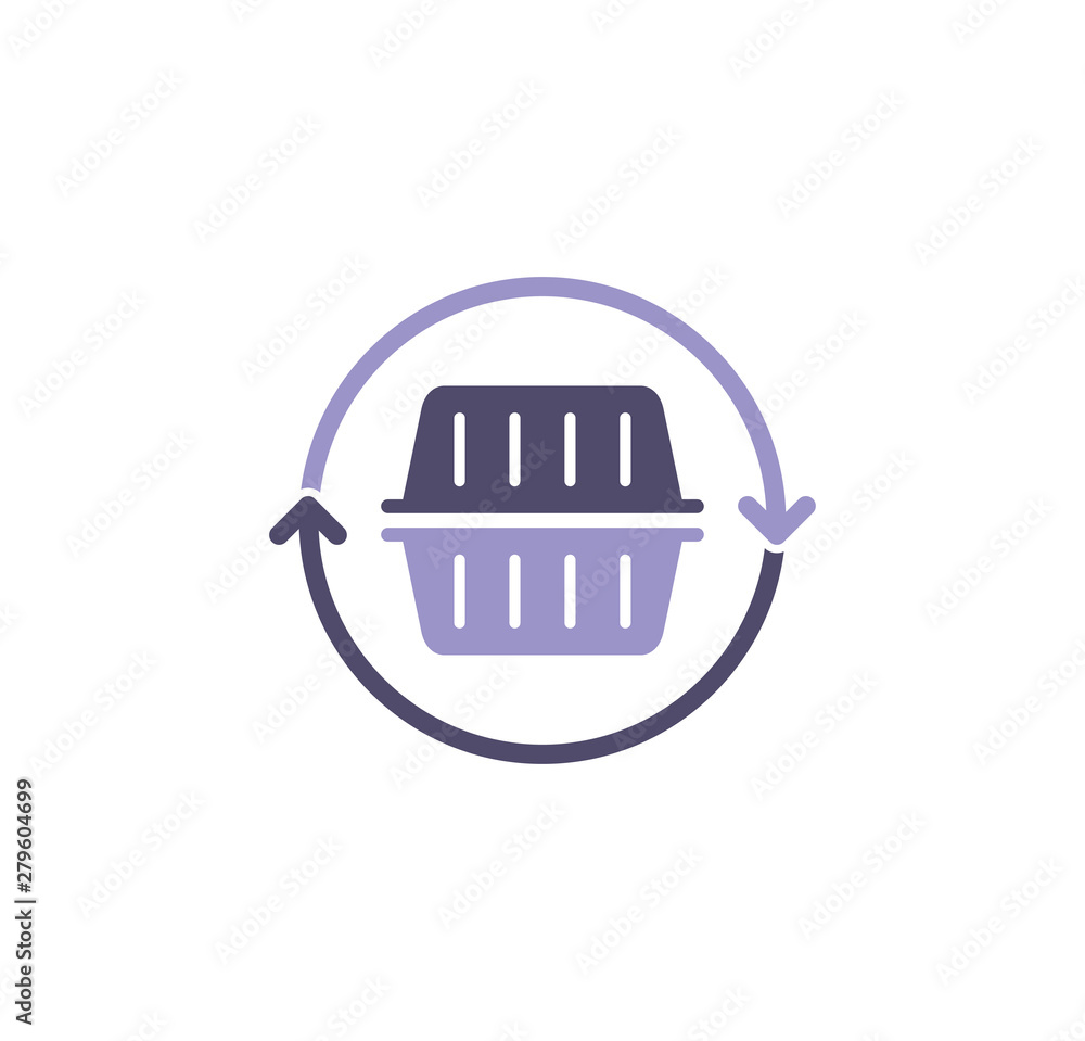 Poster plastic related icon on background for graphic and web design. simple illustration. internet concept