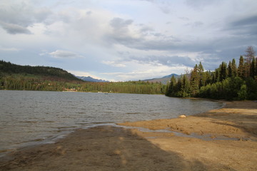 Evening On Pyramid Beach, Jasper National Park, Alberta