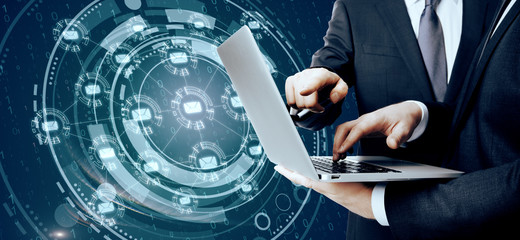 Media, HR and teamwork concept