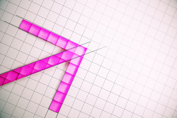 Creative pink arrow backdrop