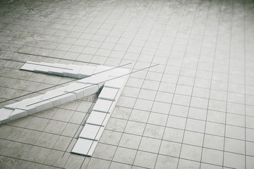 Creative white arrow background