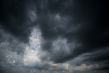 dark storm clouds with background,Dark clouds before a thunder-storm.