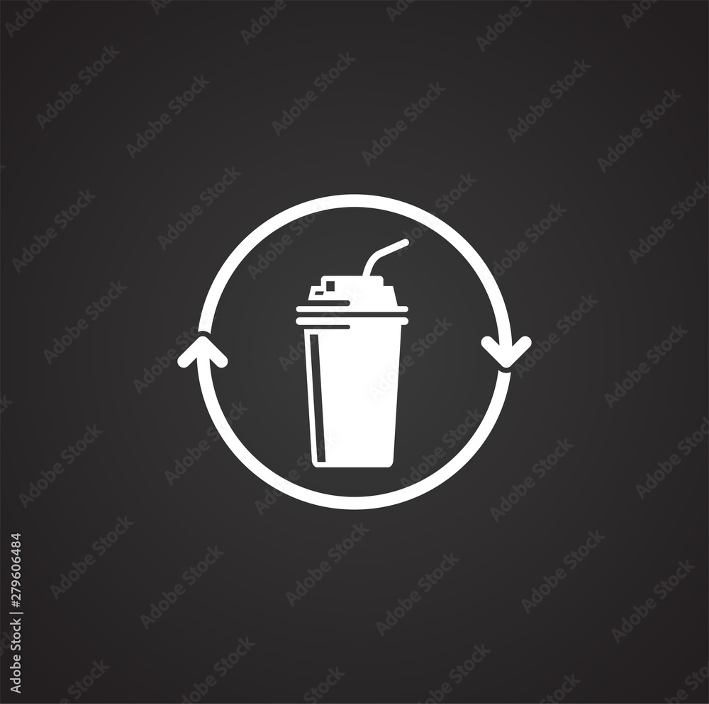 Poster plastic related icon on background for graphic and web design. simple illustration. internet concept