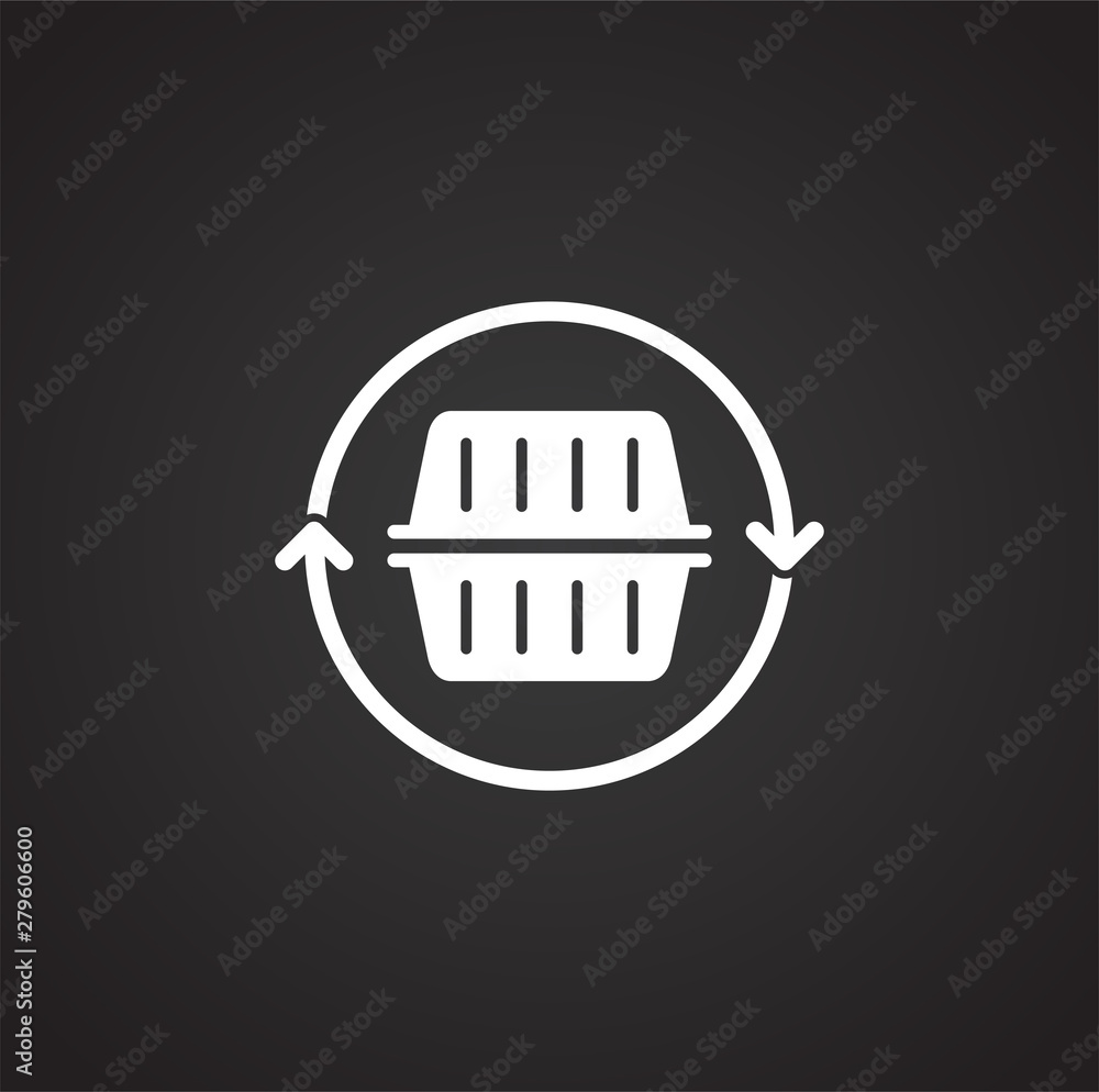 Poster plastic related icon on background for graphic and web design. simple illustration. internet concept