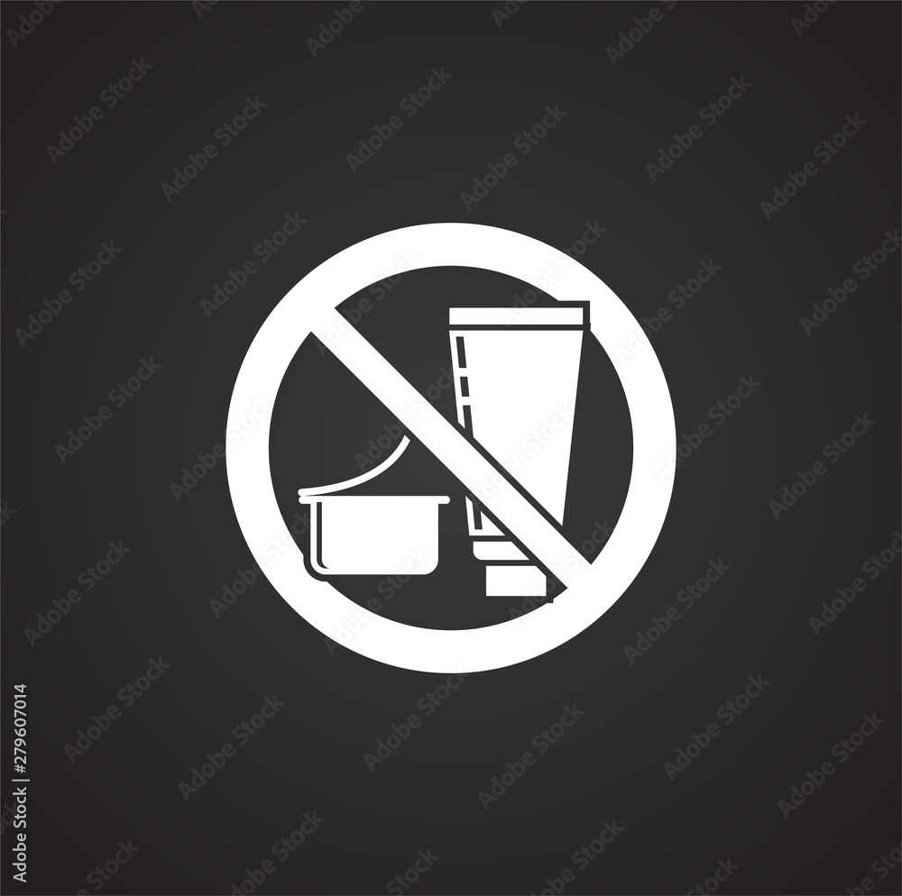 Poster plastic related icon on background for graphic and web design. simple illustration. internet concept