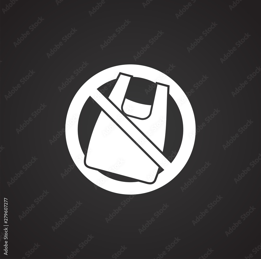 Poster plastic related icon on background for graphic and web design. simple illustration. internet concept