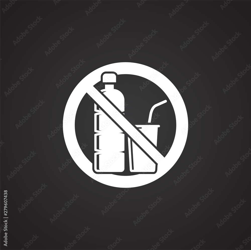 Poster plastic related icon on background for graphic and web design. simple illustration. internet concept