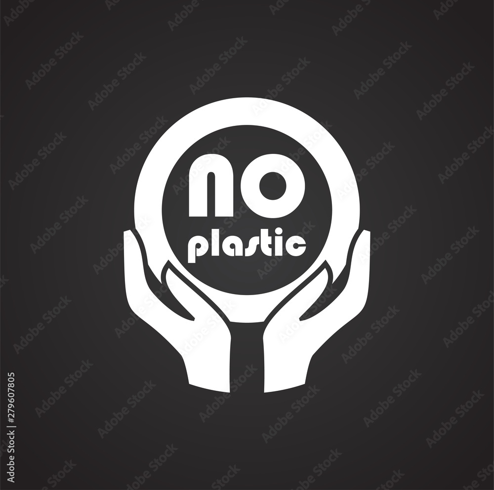 Poster plastic related icon on background for graphic and web design. simple illustration. internet concept