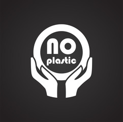 Plastic related icon on background for graphic and web design. Simple illustration. Internet concept symbol for website button or mobile app.