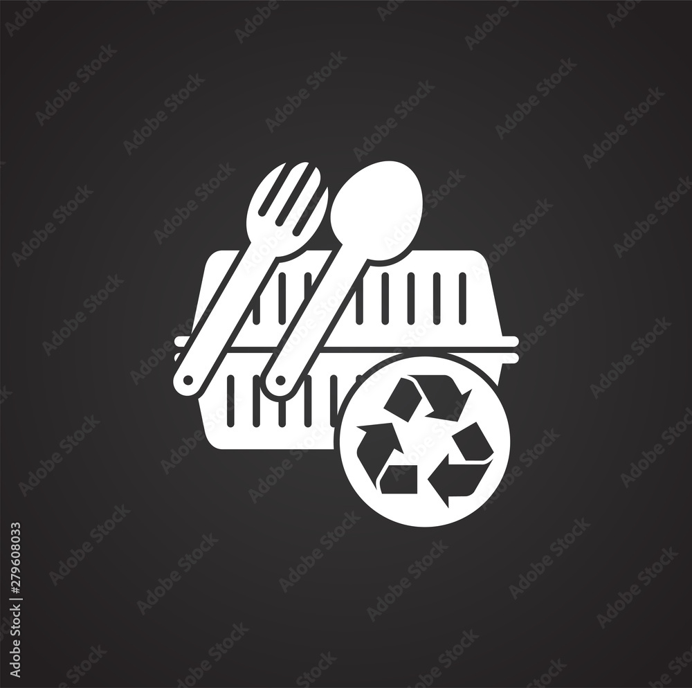 Poster plastic related icon on background for graphic and web design. simple illustration. internet concept