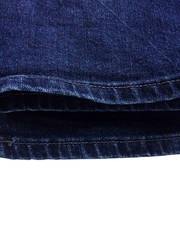 denim jeans on white background with text space