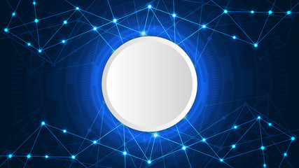 Global network connection. Abstract geometric background with connecting dots and lines. Digital technology and communication concept.