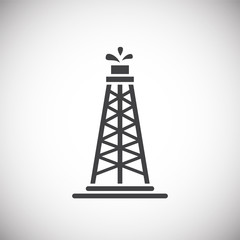 Oil rig related icon on background for graphic and web design. Simple illustration. Internet concept symbol for website button or mobile app. - 279609045