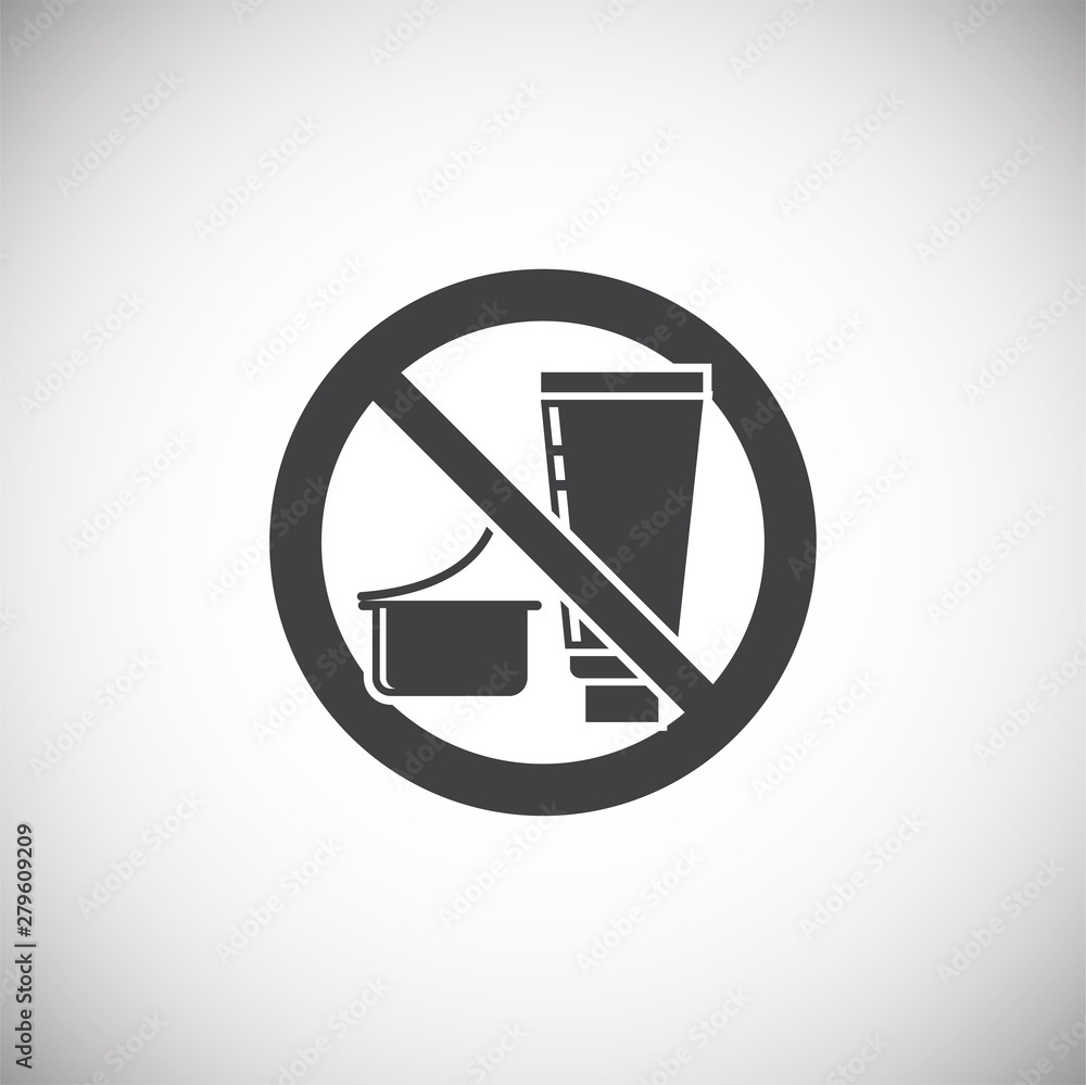 Poster plastic related icon on background for graphic and web design. simple illustration. internet concept