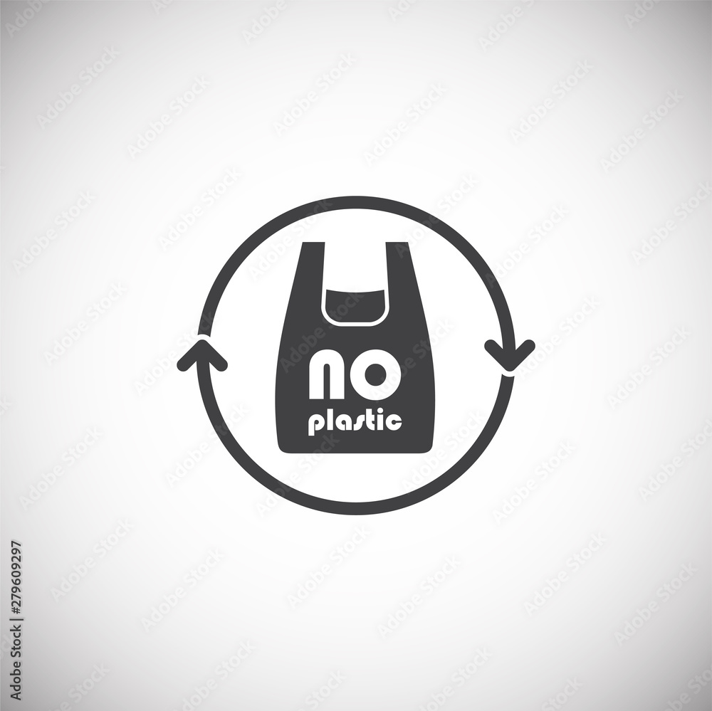 Poster plastic related icon on background for graphic and web design. simple illustration. internet concept